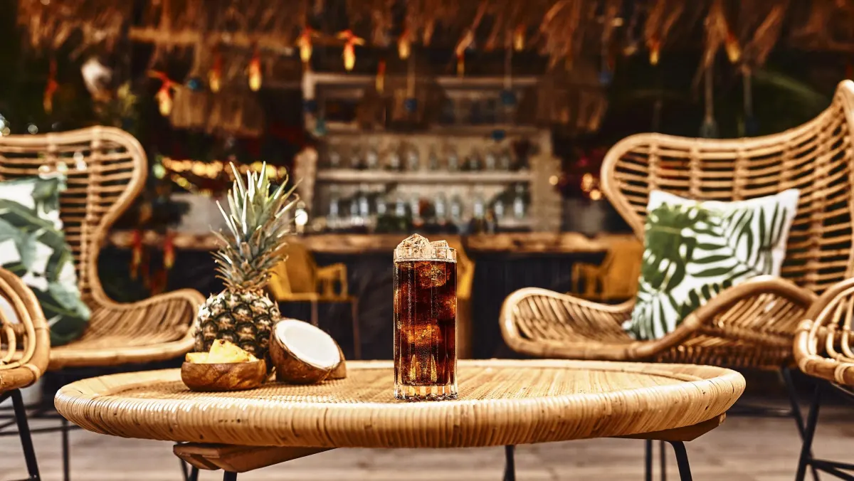 Cuba Libre cocktail with cola and lime