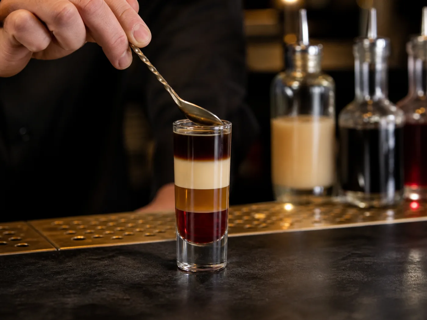 Lesson 4 covering liqueurs, Tequila and Layer technique